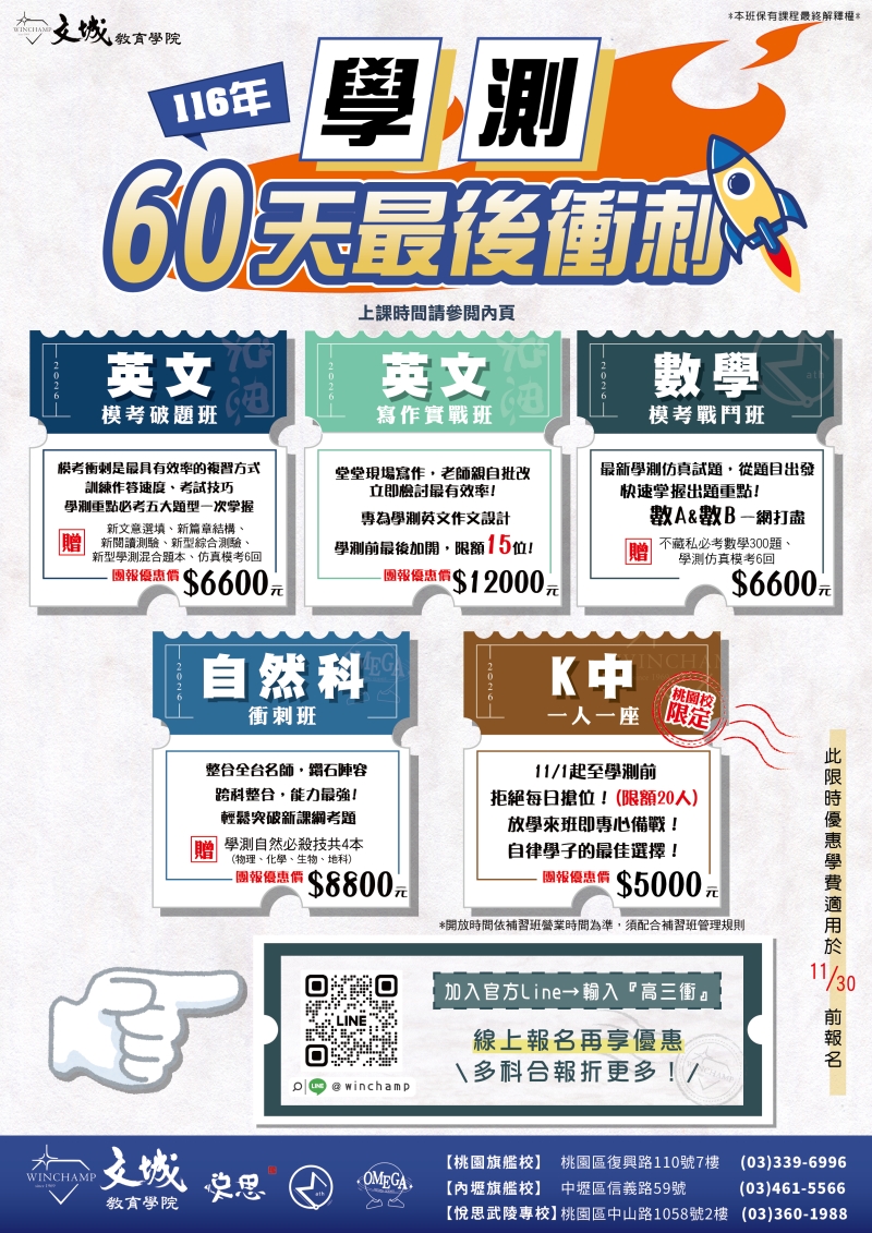學測倒數60天！關鍵逆轉，精準破題直上頂大！
